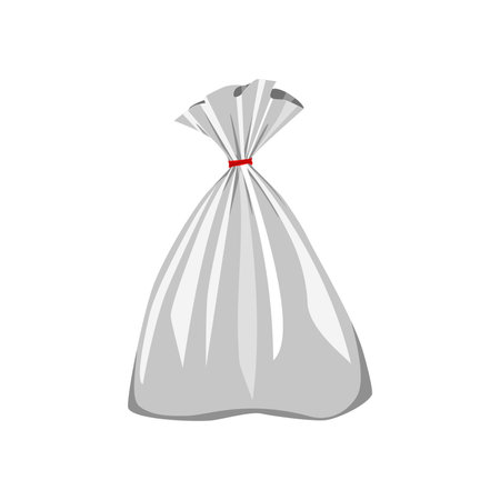 plastic bag flat vector illustration icon logoのイラスト素材