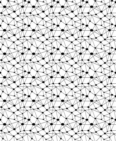 Neural network seamless pattern. Neural network of nodes and connections. Vector illustrationのイラスト素材