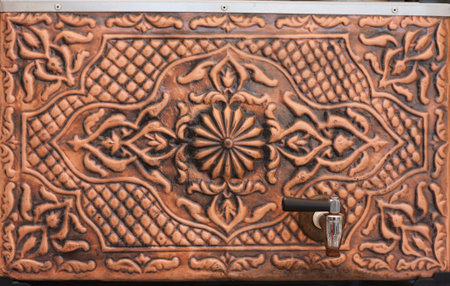 Coffee machine craft copper background photoの写真素材