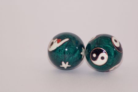 Green meditation ballsの写真素材