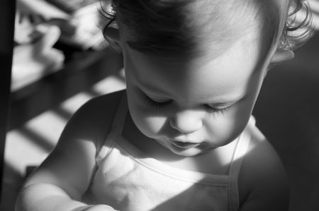 Sidelit Babyの写真素材