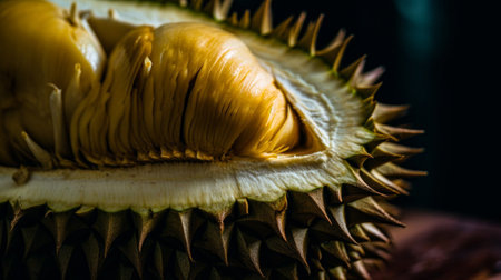 Close up of Durian, King of Fruits, Thailand.の素材
