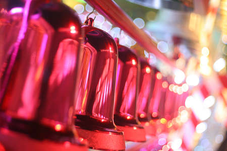 Red bells in Christmas Festivalの写真素材