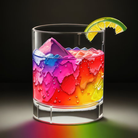Alcoholic cocktail watercolor rgbの素材