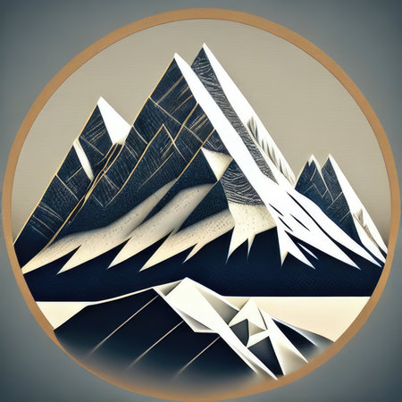 Abstract background with mountains. 3d rendering. computer digital drawing.の素材