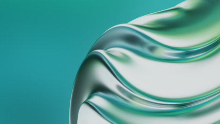 abstract green background with smooth elegant silk or satin texture.の素材