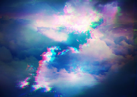 colorful abstract glitch backgroundの素材