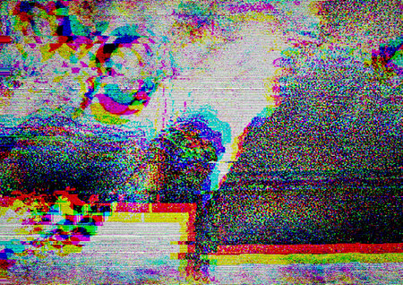 colorful abstract glitch backgroundの素材