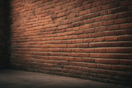 Old red brick wall texture background. Vintage tone filter effect color style.の素材