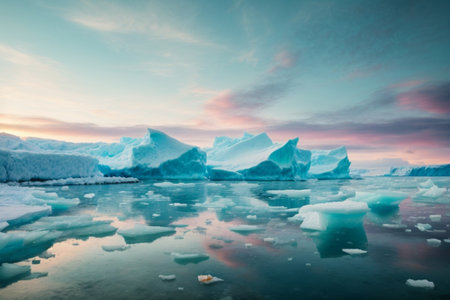 Photo pour Icebergs in Jokulsarlon glacier lagoon, Iceland - image libre de droit