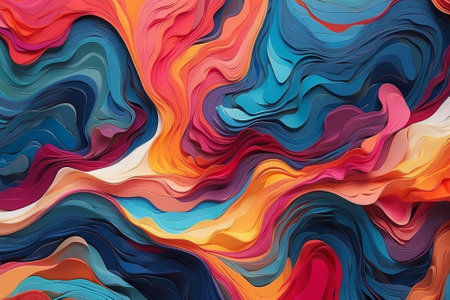 Abstract wavy background. Vector illustration. Colorful abstract background.の素材