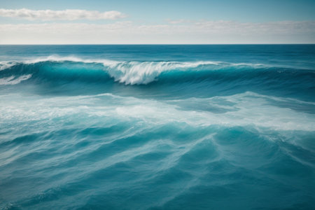 Waves on the Atlantic Ocean in Tenerife Canary Islands Spainの素材