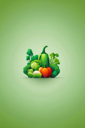 Vegetables background with place for your text. Vector illustration.の素材