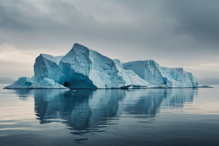 Antarctic iceberg in Ilulissat icefjord, Greenlandの素材