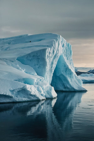 Antarctic icebergs in Ilulissat icefjord, Greenlandの素材