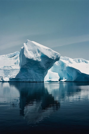 Antarctic icebergs in Ilulissat icefjord, Greenlandの素材