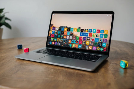 Apple Computers website on laptop screen. Apple Computers is an American multinational technology company headquartered in Cupertino, Californiaの素材