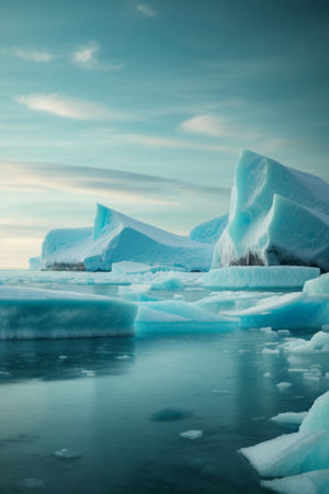 Icebergs in Jokulsarlon lagoon, Icelandの素材