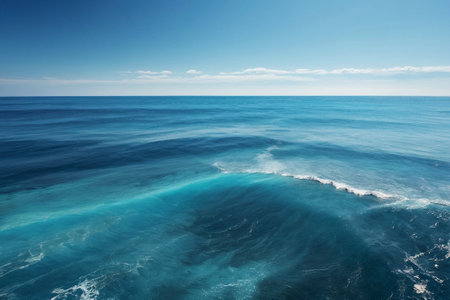 Beautiful seascape with blue sea and sky. Nature composition.の素材