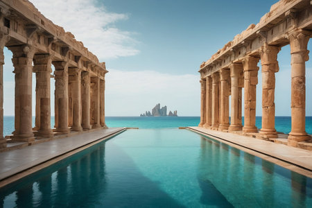 Beautiful view of the ruins of the ancient city of Persepolis, Iranの素材