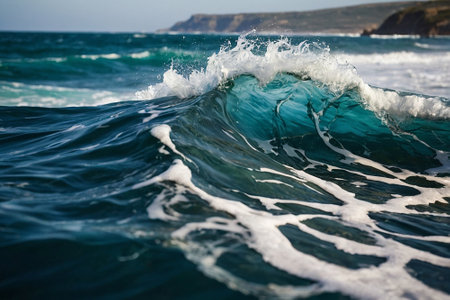 Waves in the Mediterranean Sea on a sunny day. Spain.の素材