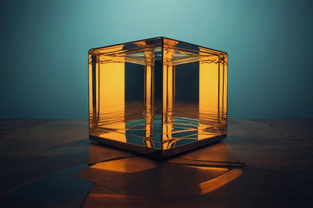 Beautiful vintage decorative glass vase on wooden table. filtered imageの素材