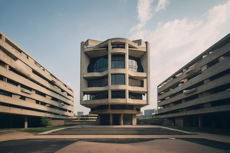 the modern architecture of the cityの素材