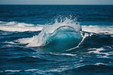 Big wave breaking on shore of Atlantic ocean, Tenerife, Canary islandsの素材