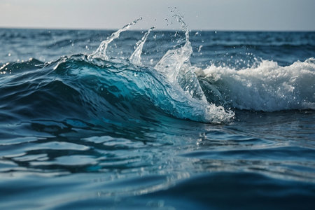 Waves breaking on the shore of the Aegean Sea.の素材