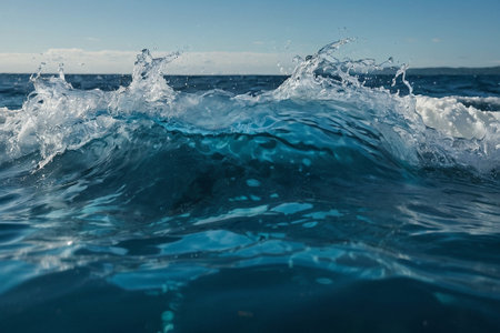 Splashes of water on the surface of the sea. Natural backgroundの素材