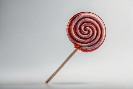 colorful lollipop isolated on a white background. studio shotの素材