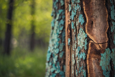 Old tree in the forest. Abstract background and texture for design.の素材