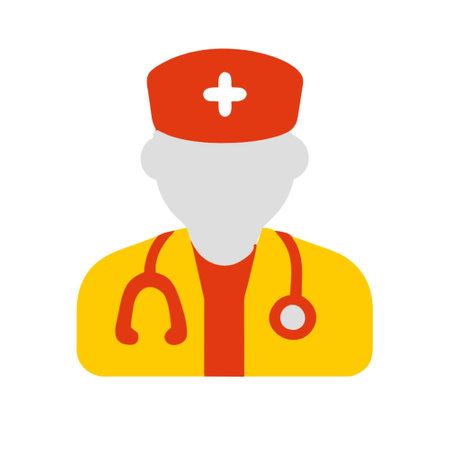 Doctor icon vector isolated on white background for your web and mobile app design, Doctor logo conceptの素材