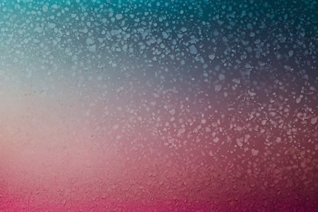 raindrops on glass with colorful gradient background, water drops on glassの素材
