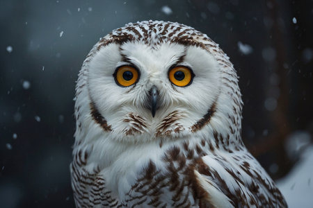 Snowy owl (Bubo scandiacus). Wildlife animal.の素材