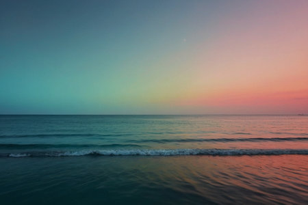 Beautiful sunset over the sea. Colorful sunset over the sea.の素材