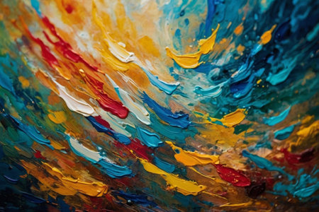 Abstract oil paint background. Oil painting on canvas. Colorful texture.の素材