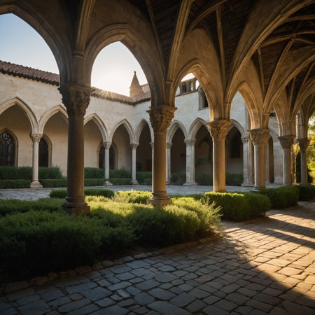 Cloister of the Monastery of Santa Maria de Toledo, Spainの素材