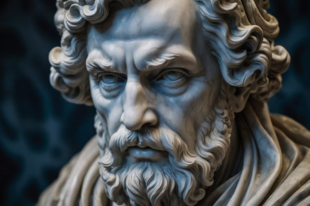 Statue of Jesus Christ in the Vatican Museum, Rome, Italyの素材