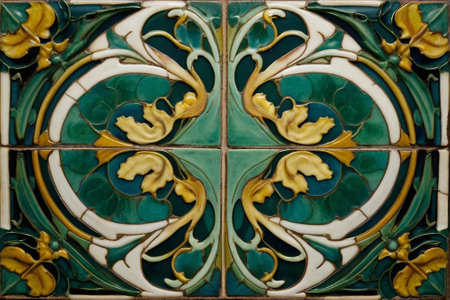 Detail of the portuguese azulejos ceramic tilesの素材