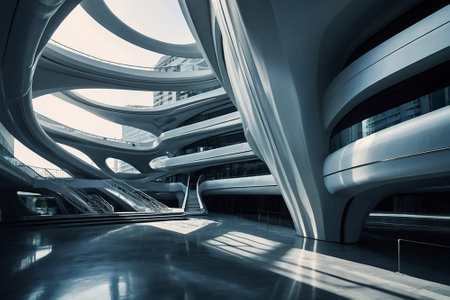 Modern architecture in the city of Shanghai, China. Architectural background.の素材