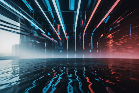 3d rendering of abstract futuristic technology background. Sci-fi concept.の素材