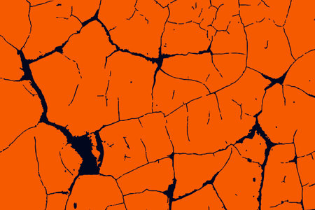 Cracked dry ground. Cracked ground texture. Vector illustration.