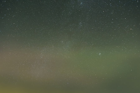 Night sky with stars and space for your text. Long exposure photograph.