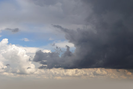 dark storm clouds before a thunderstorm, photographed close-up
