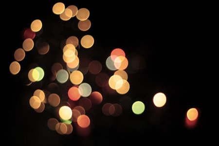 Abstract circular bokeh background of Christmaslight. (Selective focus)