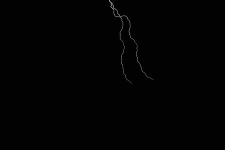 Lightning on a black background. 3d rendering, 3d illustration.の写真素材