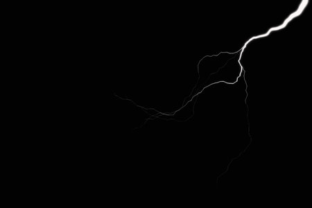Lightning on a black background. 3d rendering, 3d illustration.の写真素材
