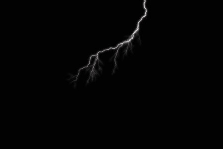 Lightning bolt on a black background. Lightning bolt on a black background.の写真素材