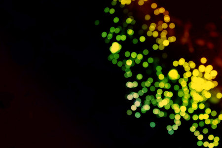 Abstract circular bokeh background of Christmaslight, defocused.